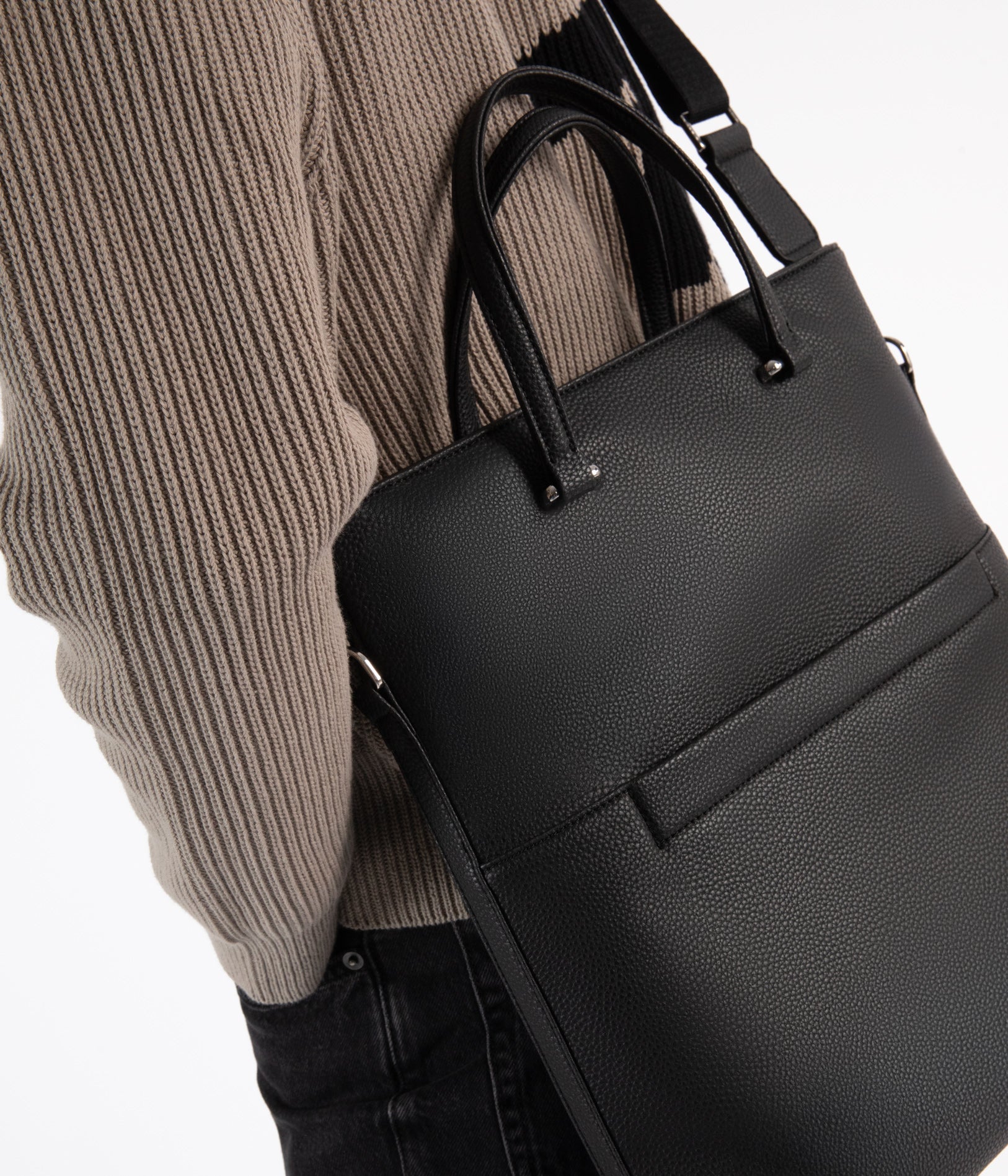Matt & Nat Grain Lennie Tote Shopper Schwarz Laptopfach