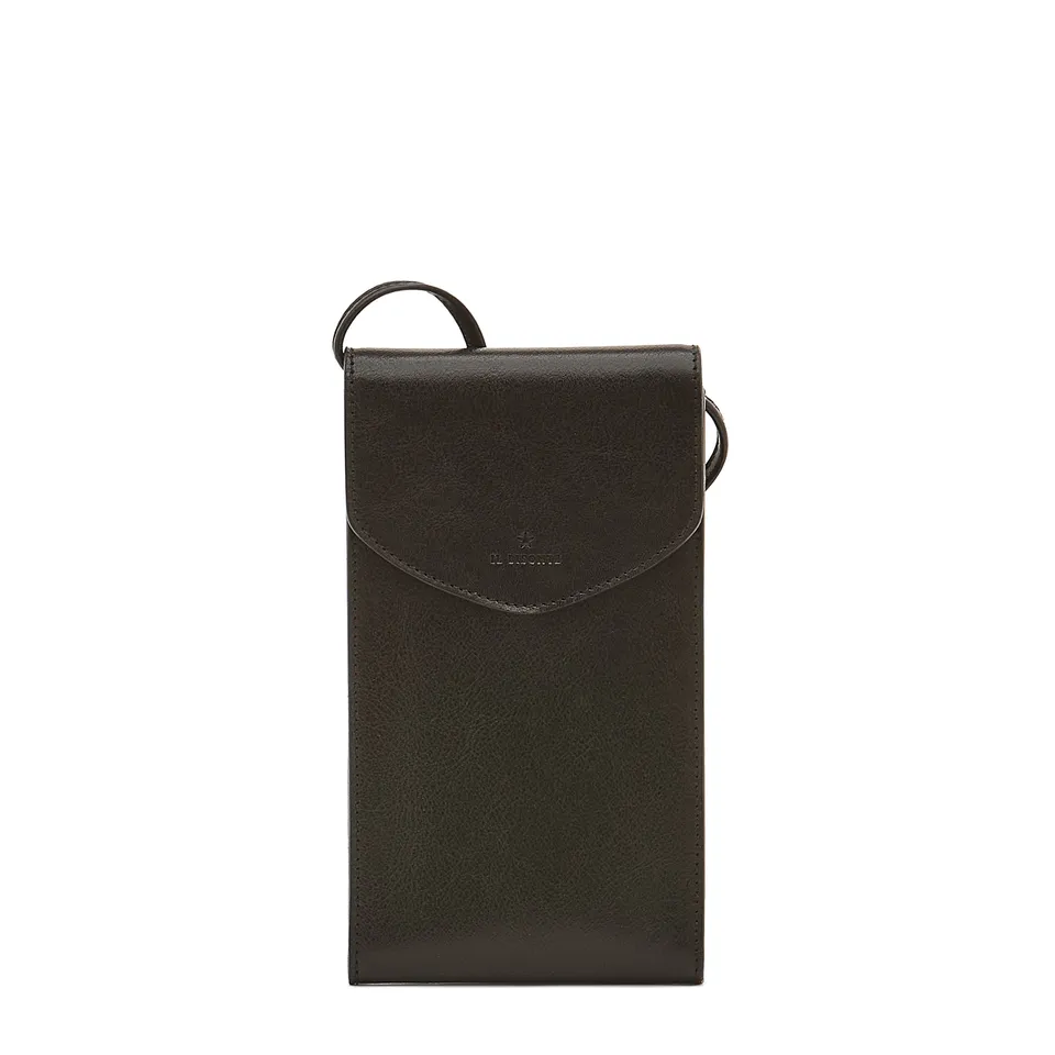 Il Bisonte Bigallo Handytasche schwarz Vollleder