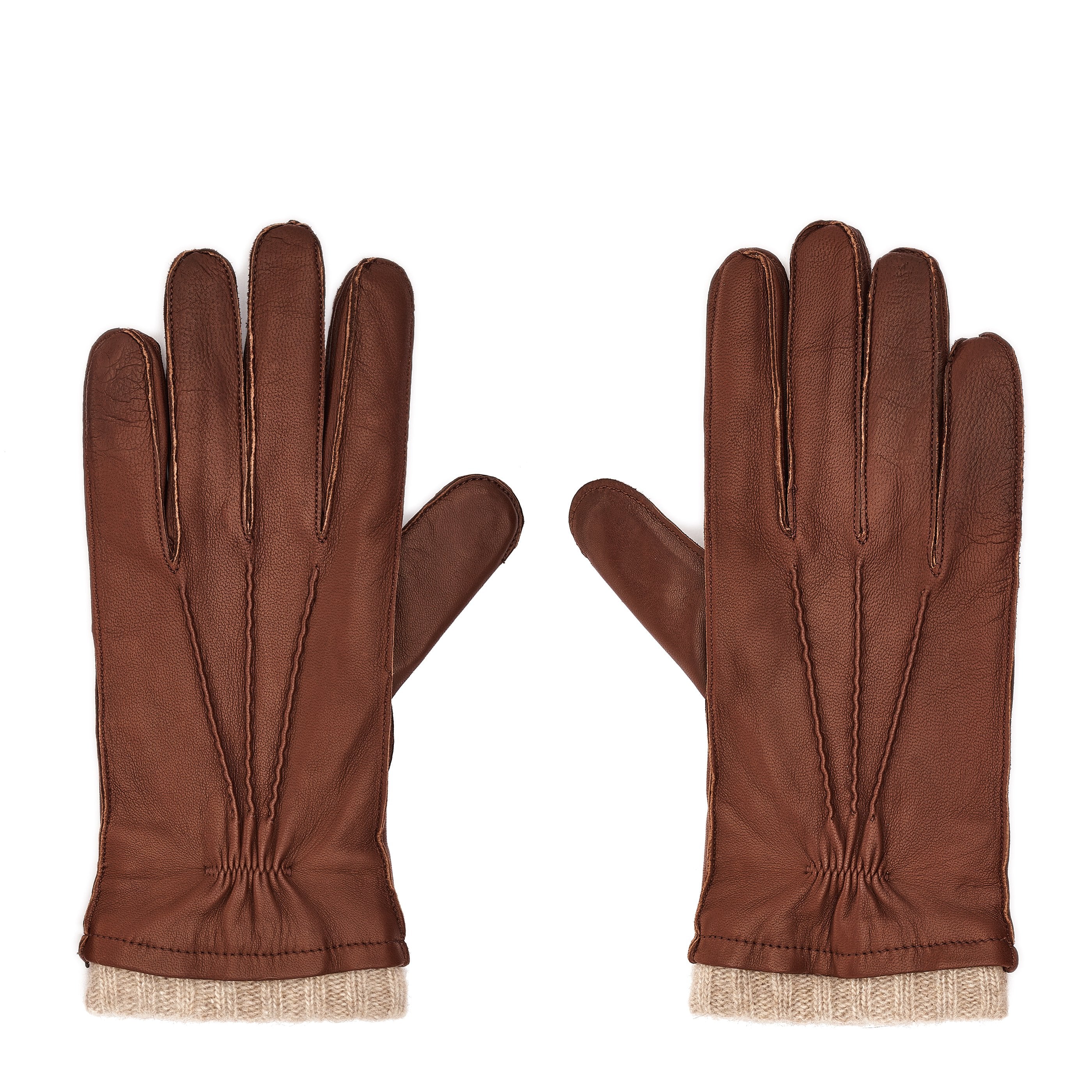 Il Bisonte Handschuhe Herren braun Leder