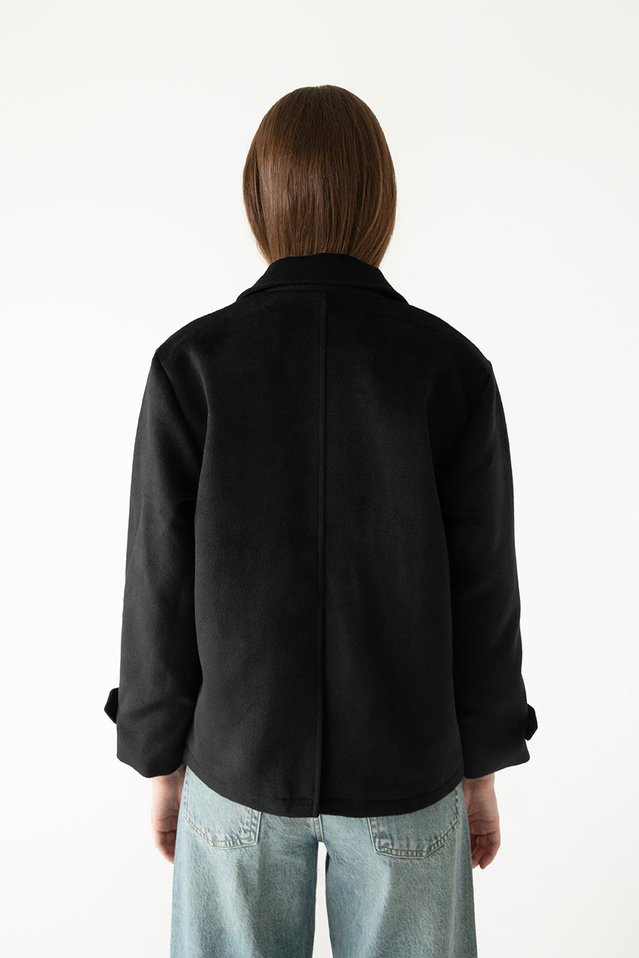 Matt & Nat Ria Wollmantel Damen schwarz vegan