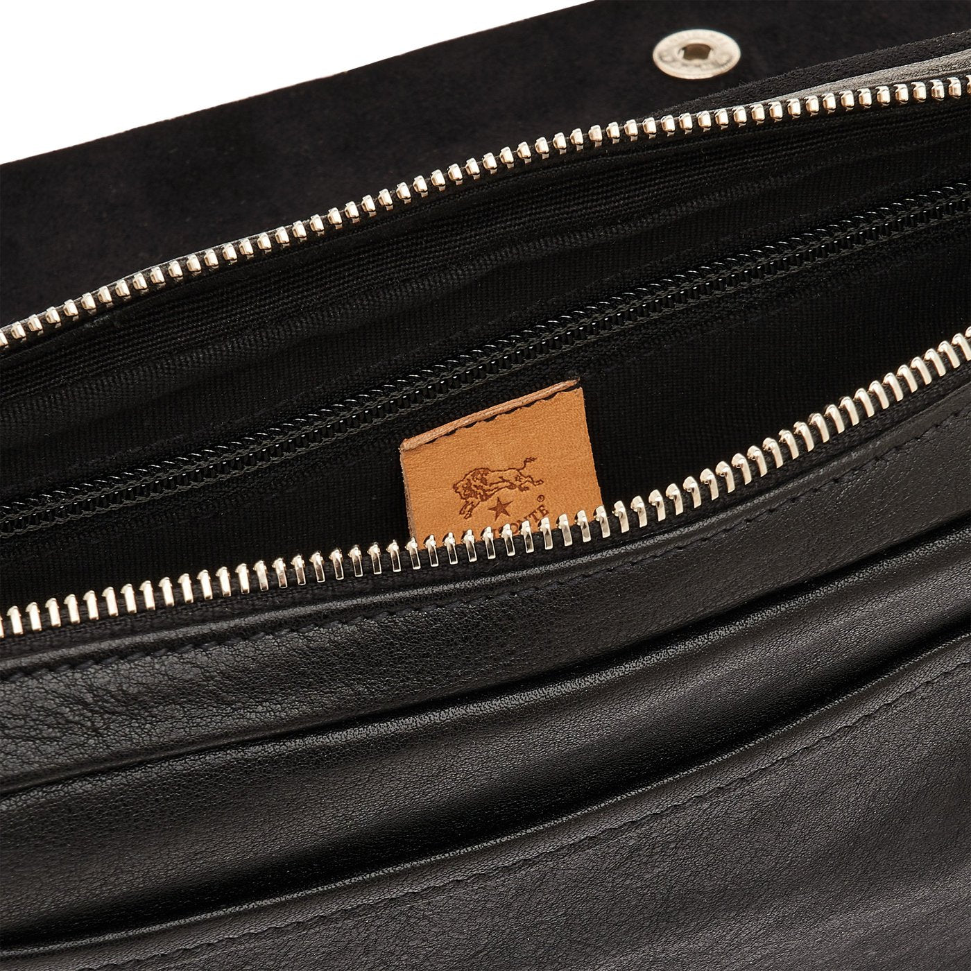 Il Bisonte Brolio Gürteltasche Schwarz Vollleder