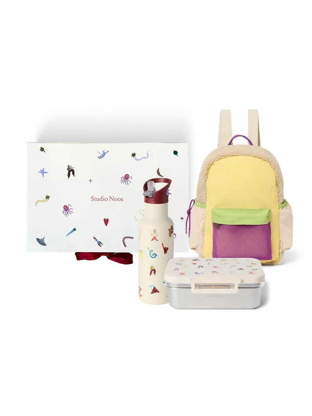 Studio Noos Back to School Geschenkset 500ML Beige Edelstahl