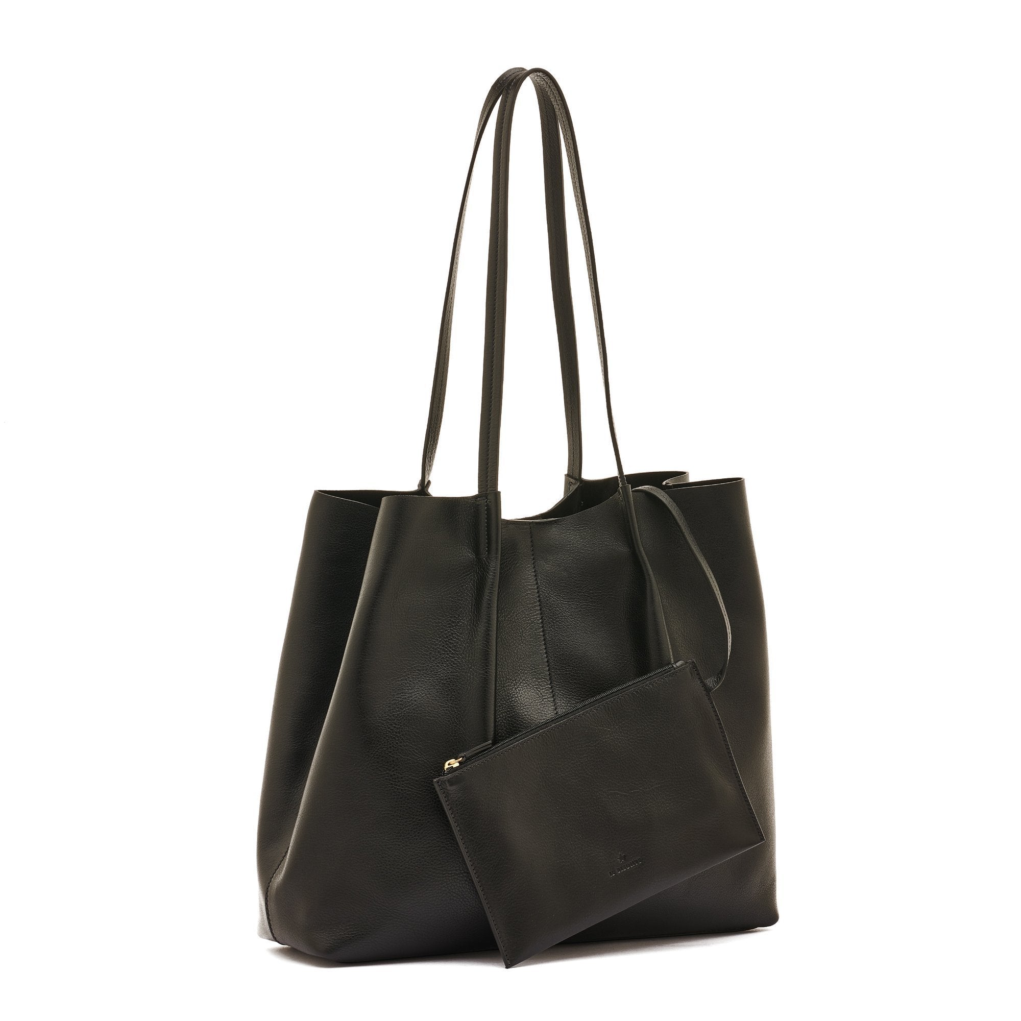 Il Bisonte Nina Shopper Schwarz Vollleder Damen
