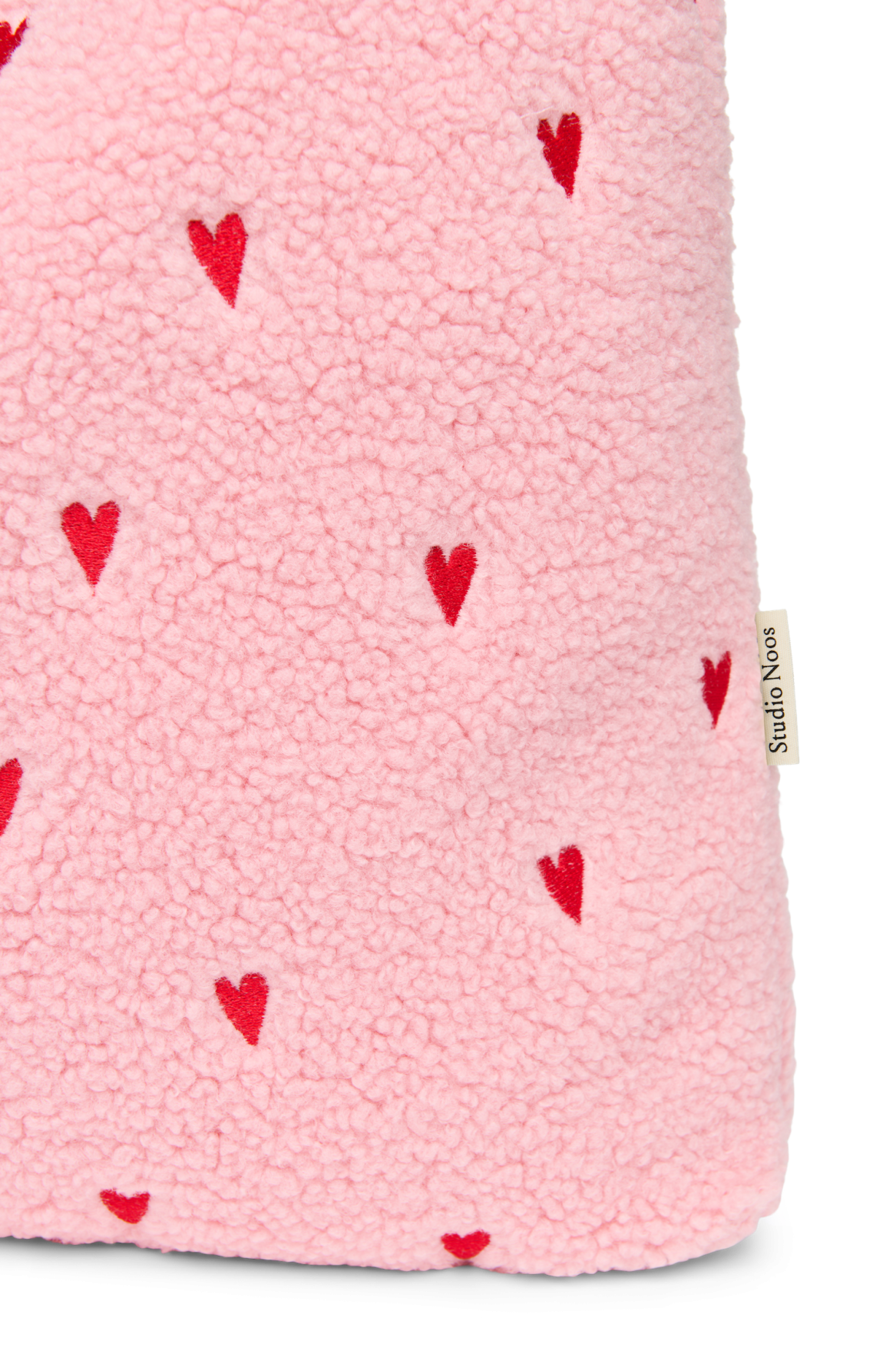 Studio Noos Teddy Shopper Light Pink Hearts rosa