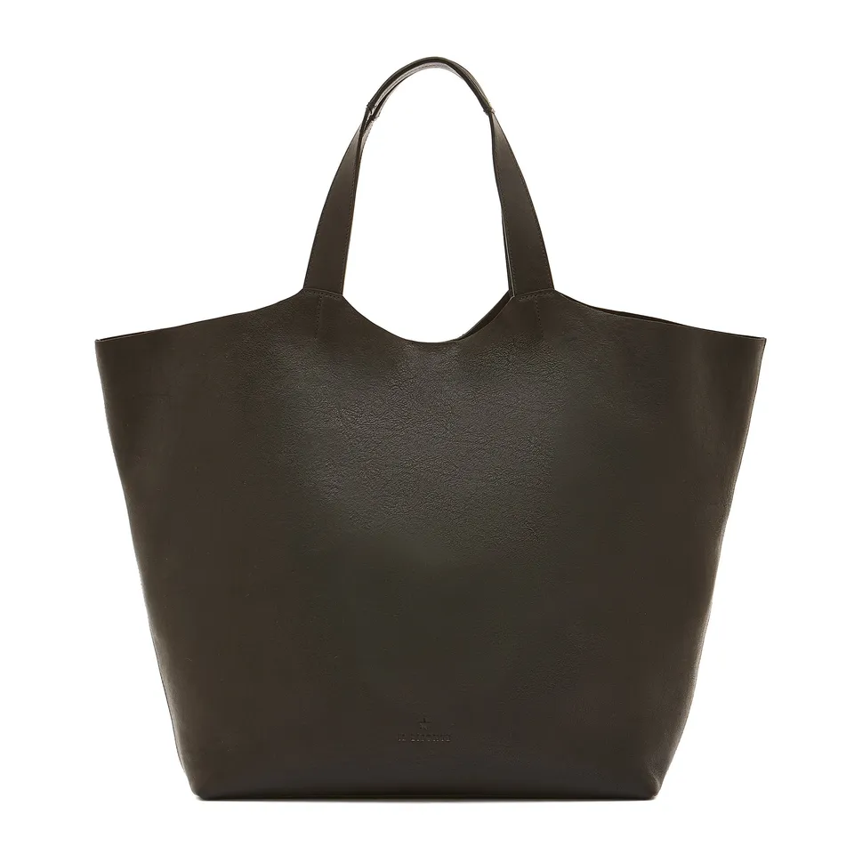 Il Bisonte Le Laudi Shopper Handtasche Schwarz Vollleder