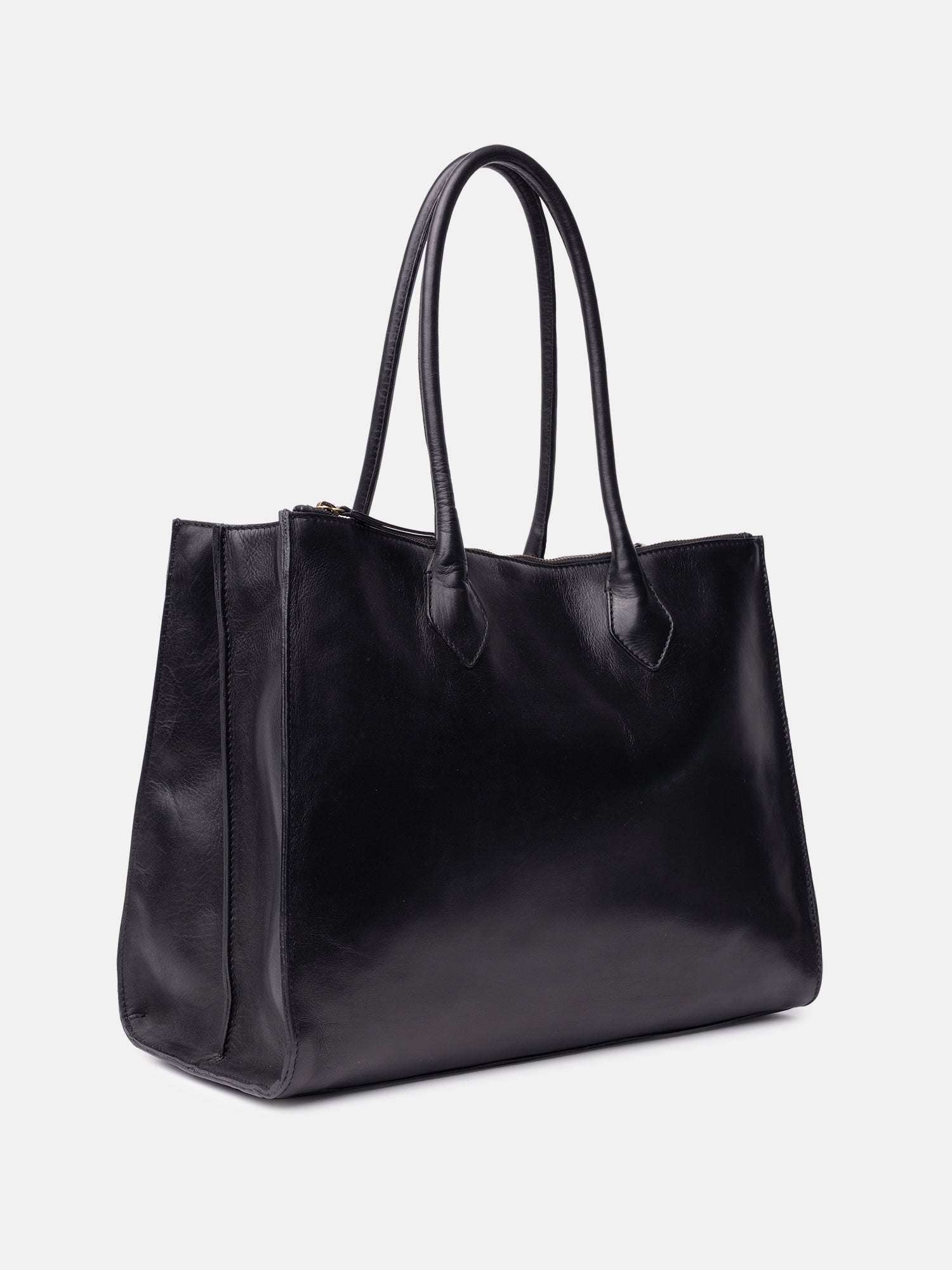 RE:DESIGNED Ora Big Schultertasche Schwarz Vollleder