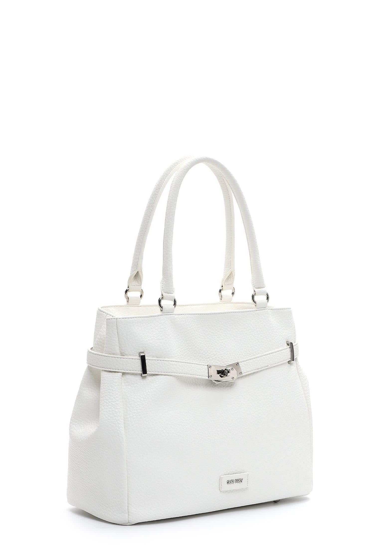 SURI FREY Leony Cityshopper Handtasche Weiß genarbt