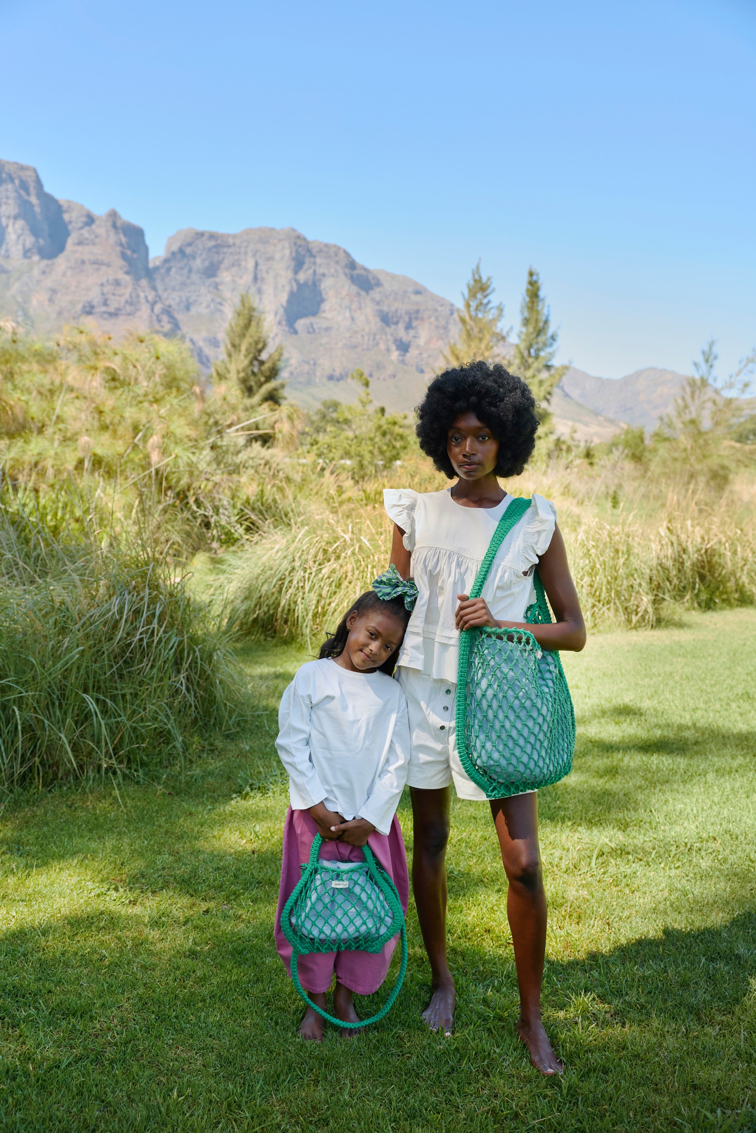 Studio Noos Macrame Mom Bag Wickeltasche Grün Wende-Einsatz