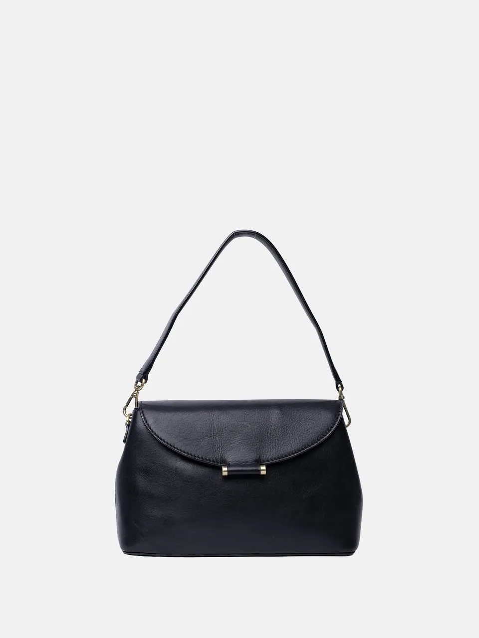 RE:DESIGNED Sonia Schultertasche Schwarz Vollleder