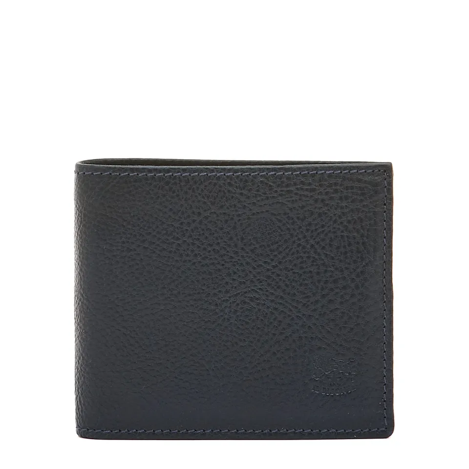 Il Bisonte Geldbörse Bifold Leder blau Herren