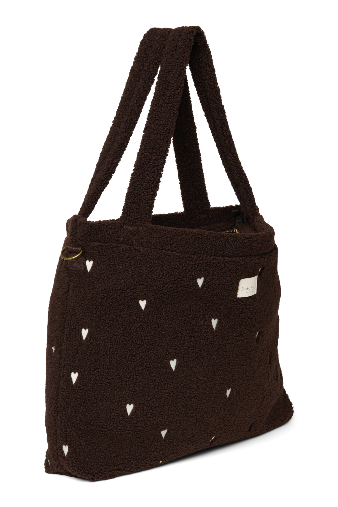 Studio Noos Teddy Diaper Bag Wickeltasche Chocolate Hearts Teddy