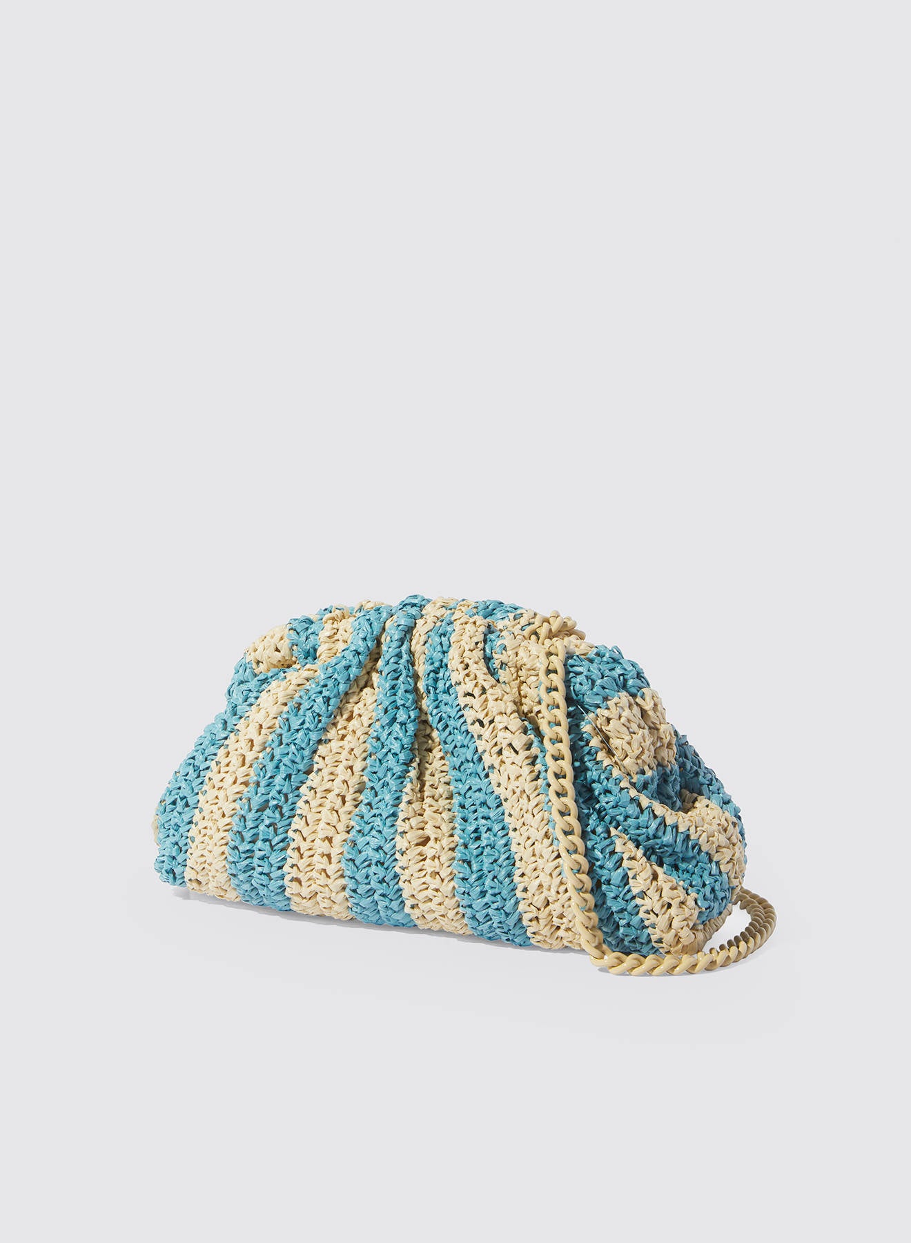 Maria la Rosa Game Crochet Clutch Schwarz Rafia