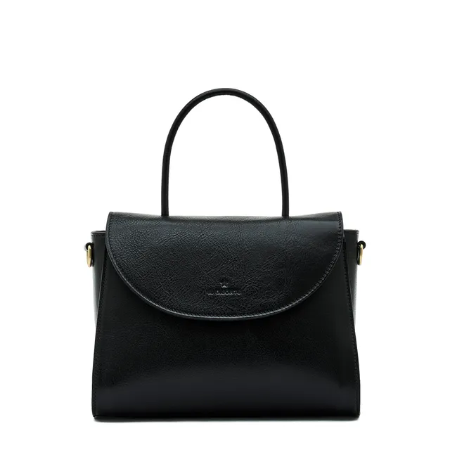 Il Bisonte 1978 Handtasche schwarz Vollleder