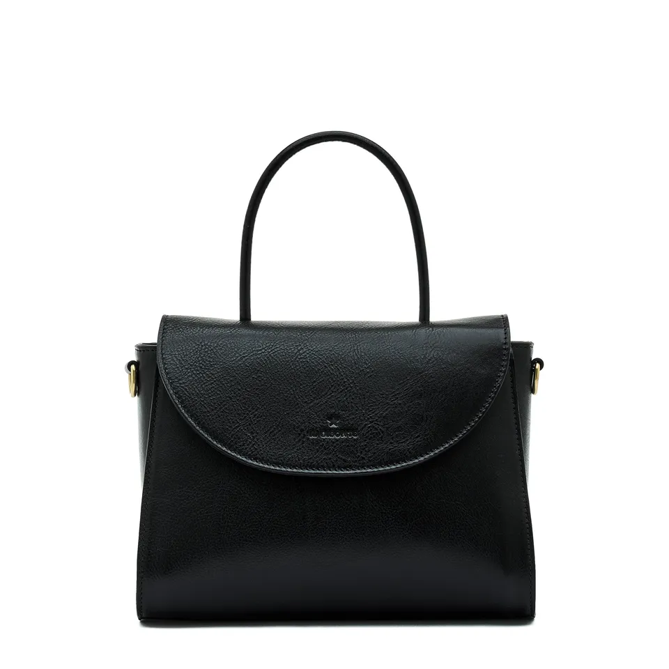 Il Bisonte 1978 Handtasche schwarz Vollleder