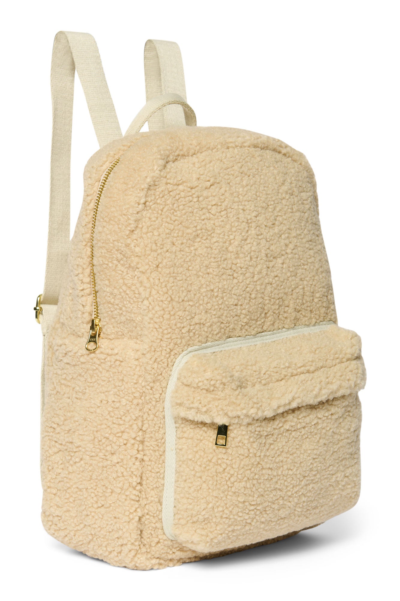 Studio Noos Teddy Midi Rucksack Ecru mit Vortasche