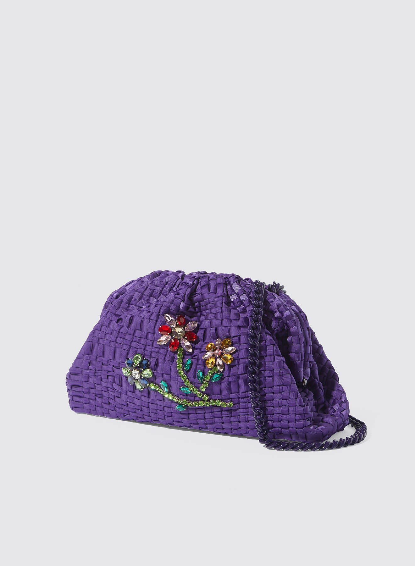 Maria la Rosa Petaline Game Bag Clutch Violet