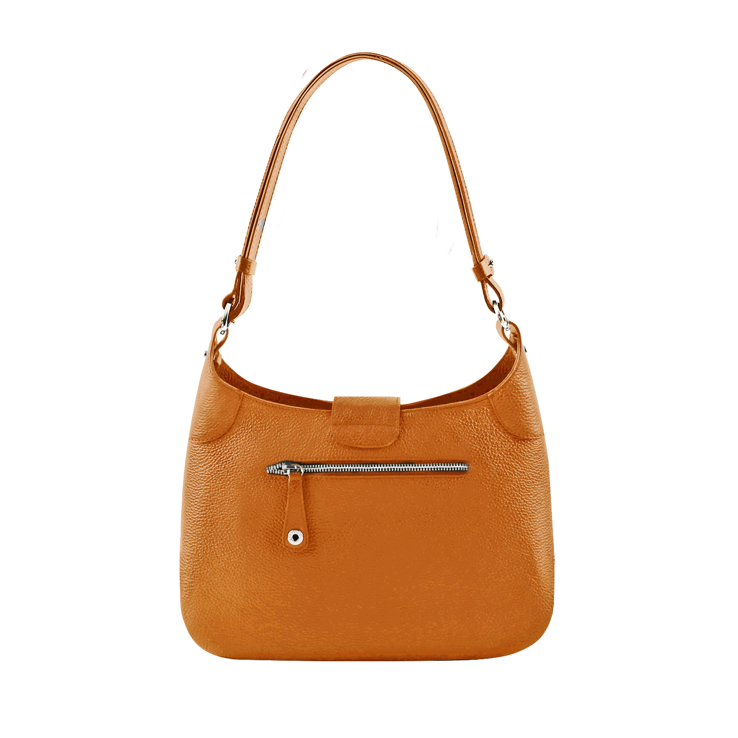 Lamarthe Paris Umhängetasche Orange Vollleder