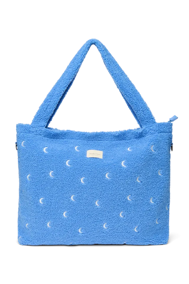 Studio Noos Teddy Wickeltasche Hellblau Moon wasserabweisend