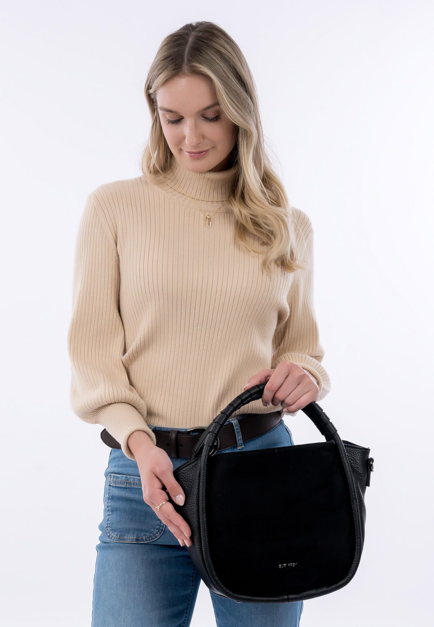 SURI FREY Molly Dolly Handtasche Schwarz Henkel