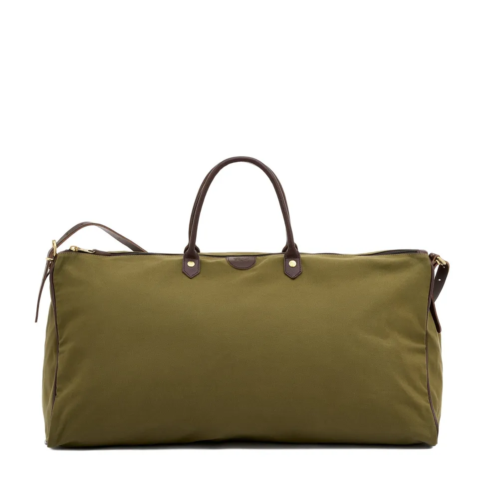 Il Bisonte Vagabonda Reisetasche Grün Polycotton Leder