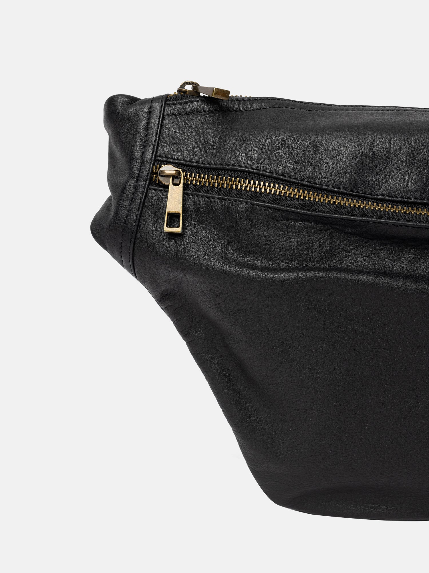 RE:DESIGNED Merla Urban Bauchtasche Schwarz Vollleder