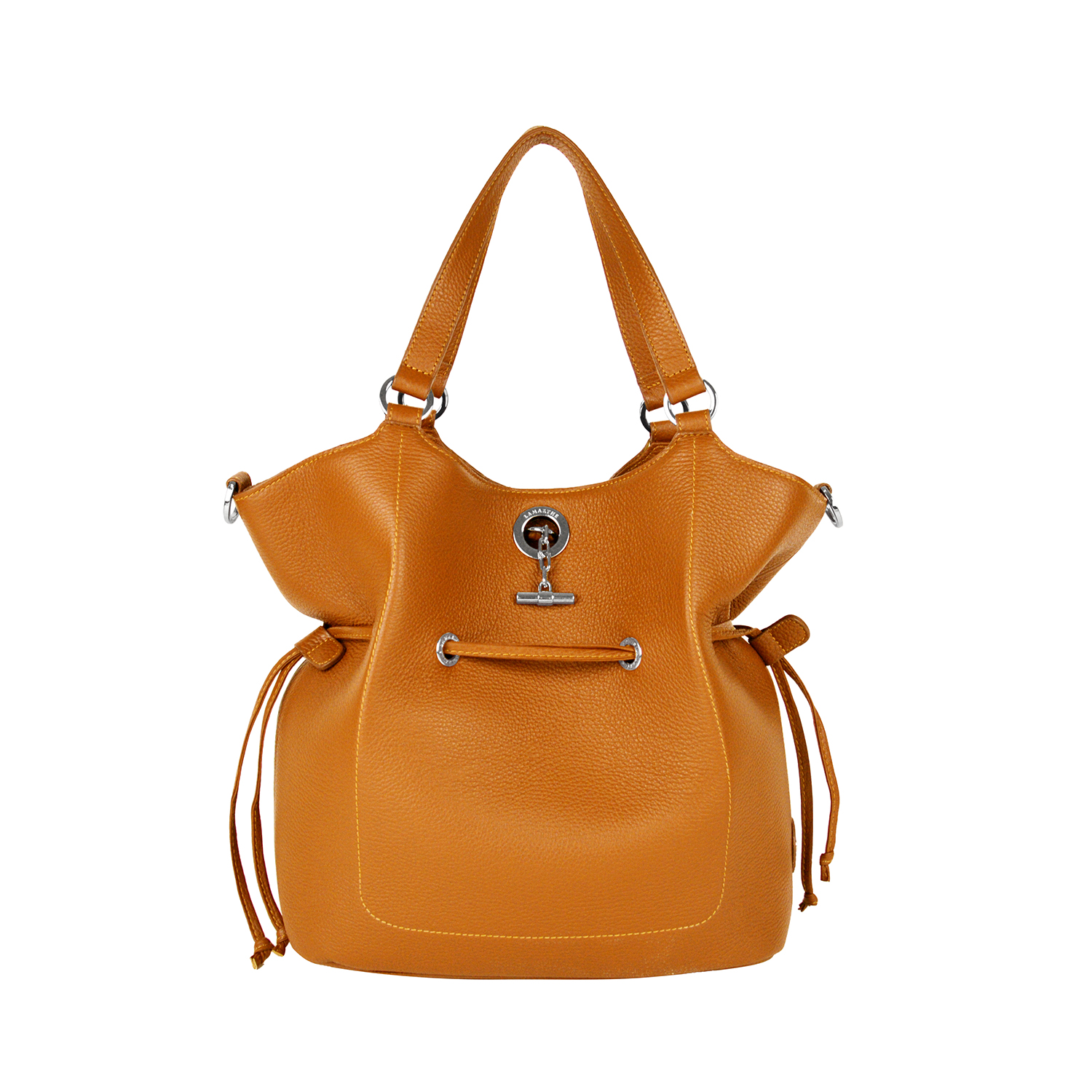 Lamarthe Paris Umhängetasche M Orange Vollleder
