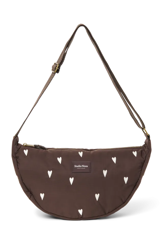 Studio Noos Puffy Bauchtasche Braun Herzen Damen