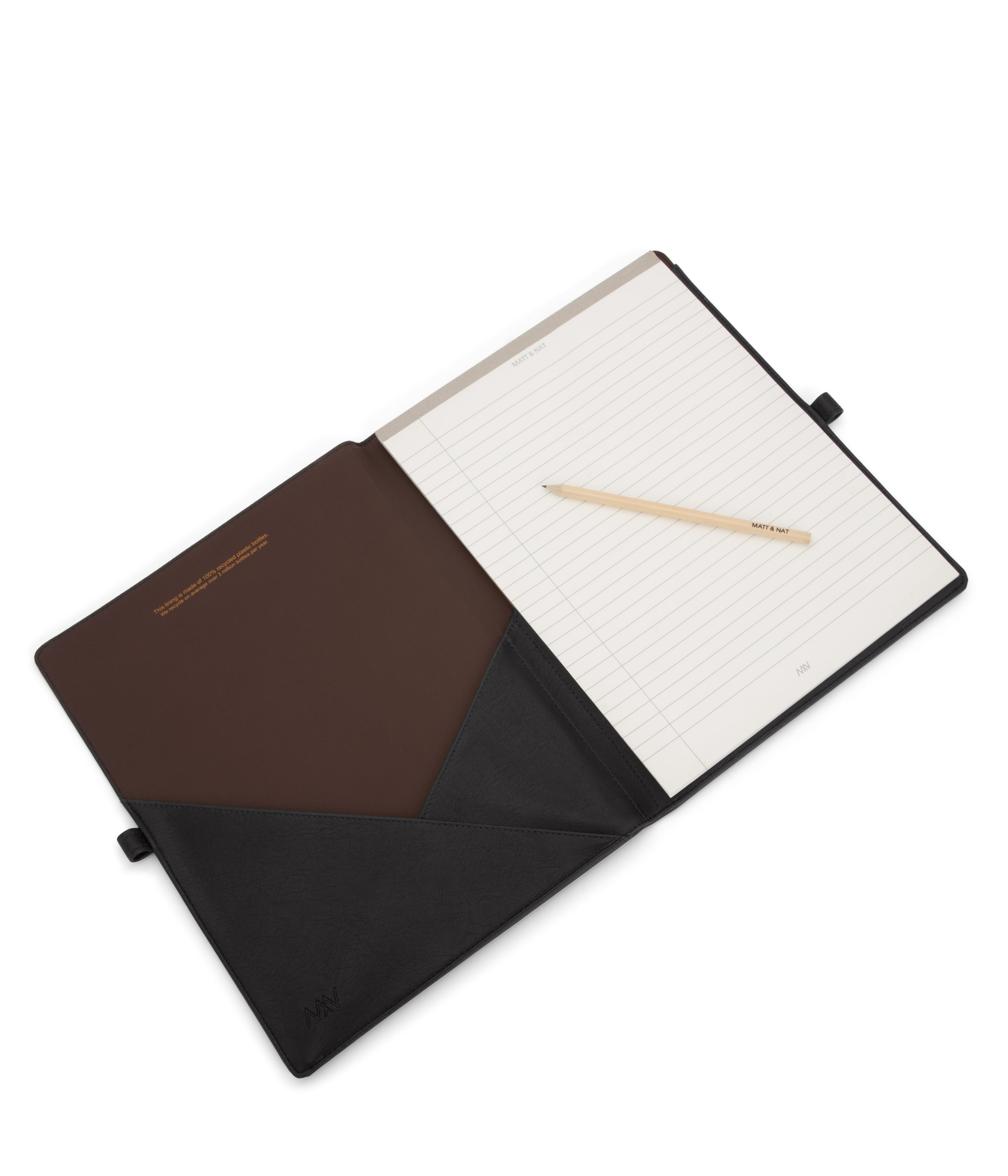 Matt & Nat Vintage Magistral Notizbuchhülle Schwarz Stift