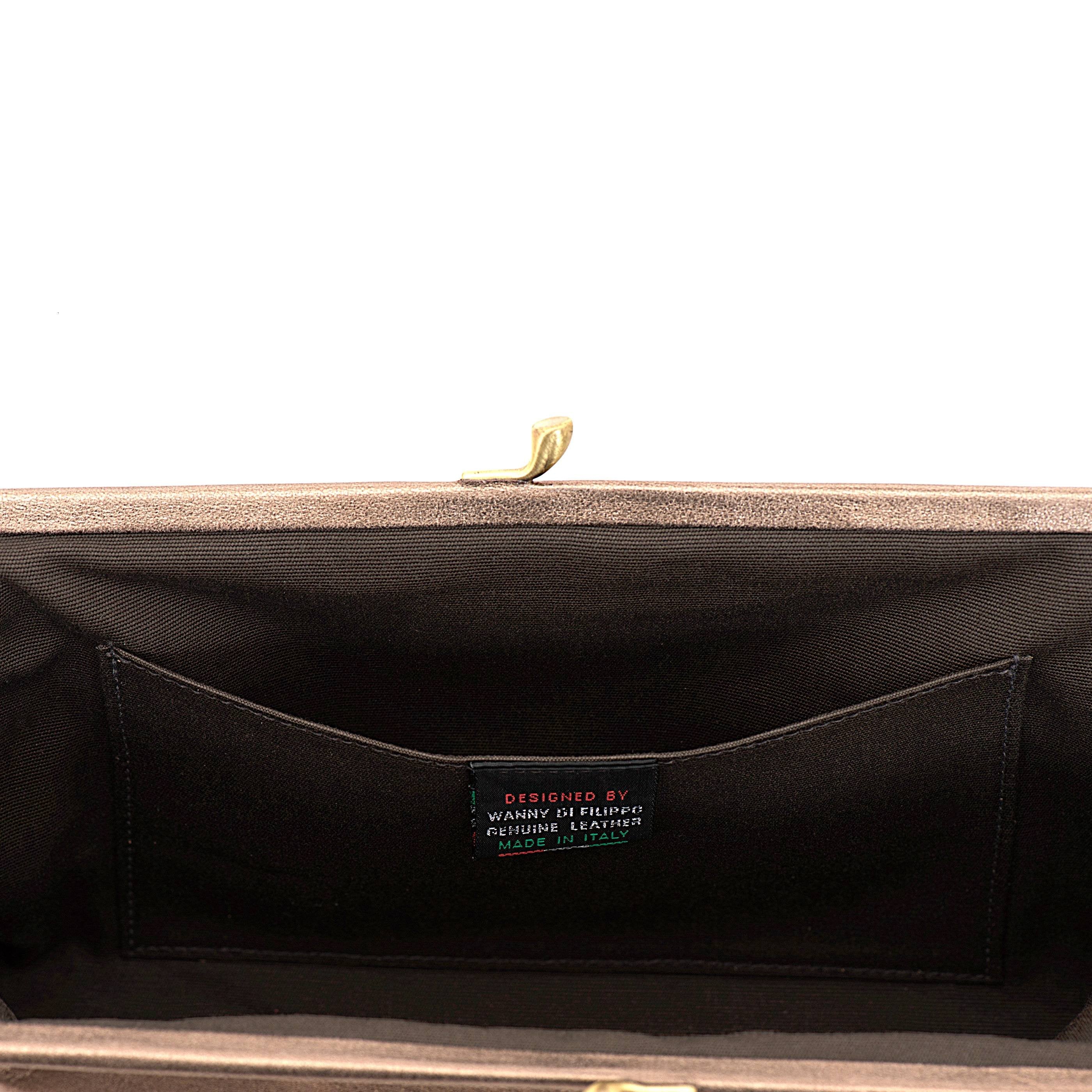 Il Bisonte Manuela Clutch Bronze Metallic Vollleder