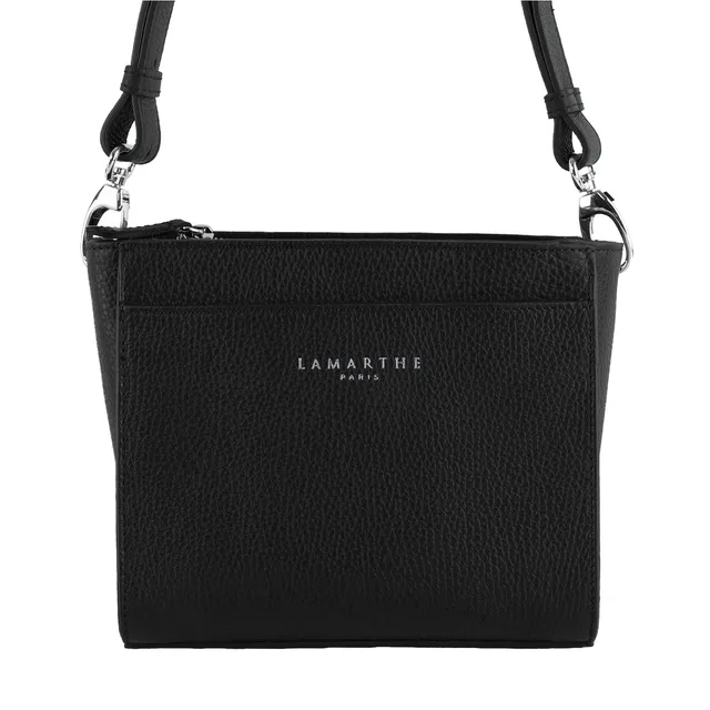 Lamarthe Fidèle Umhängetasche Schwarz Vollleder