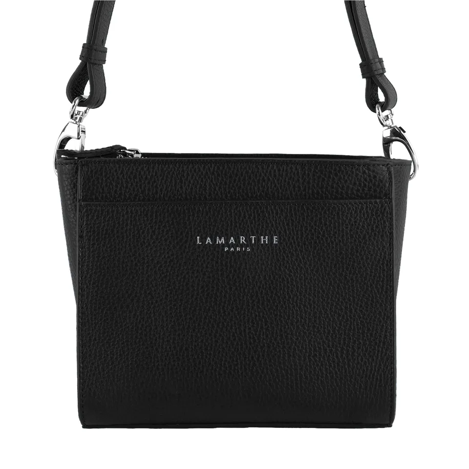Lamarthe Fidèle Umhängetasche Schwarz Vollleder