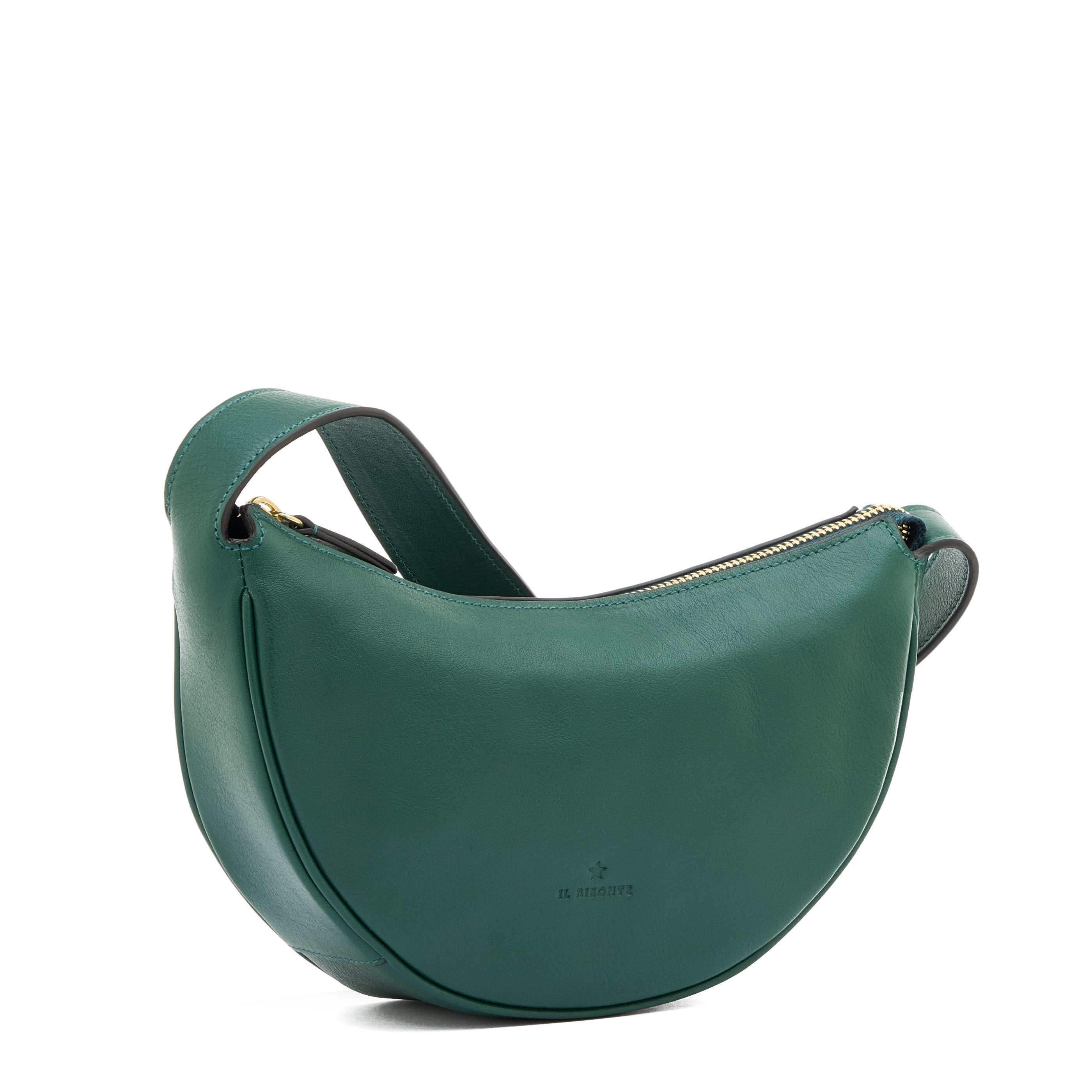 Il Bisonte Oliveta Hobo Handtasche Grün Baumwollfutter