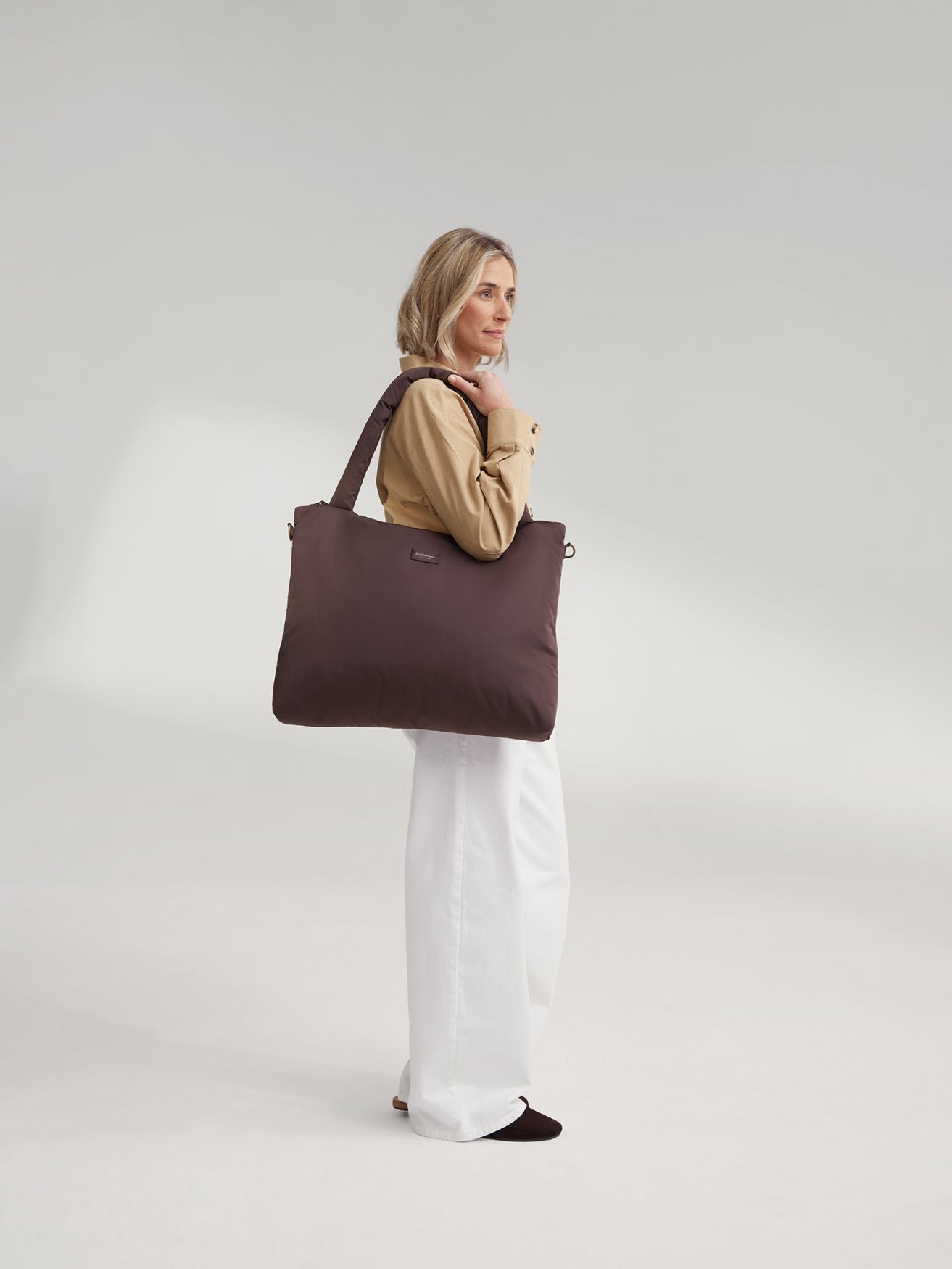 Studio Noos Puffy Diaper Bag Wickeltasche Braun Steppoptik