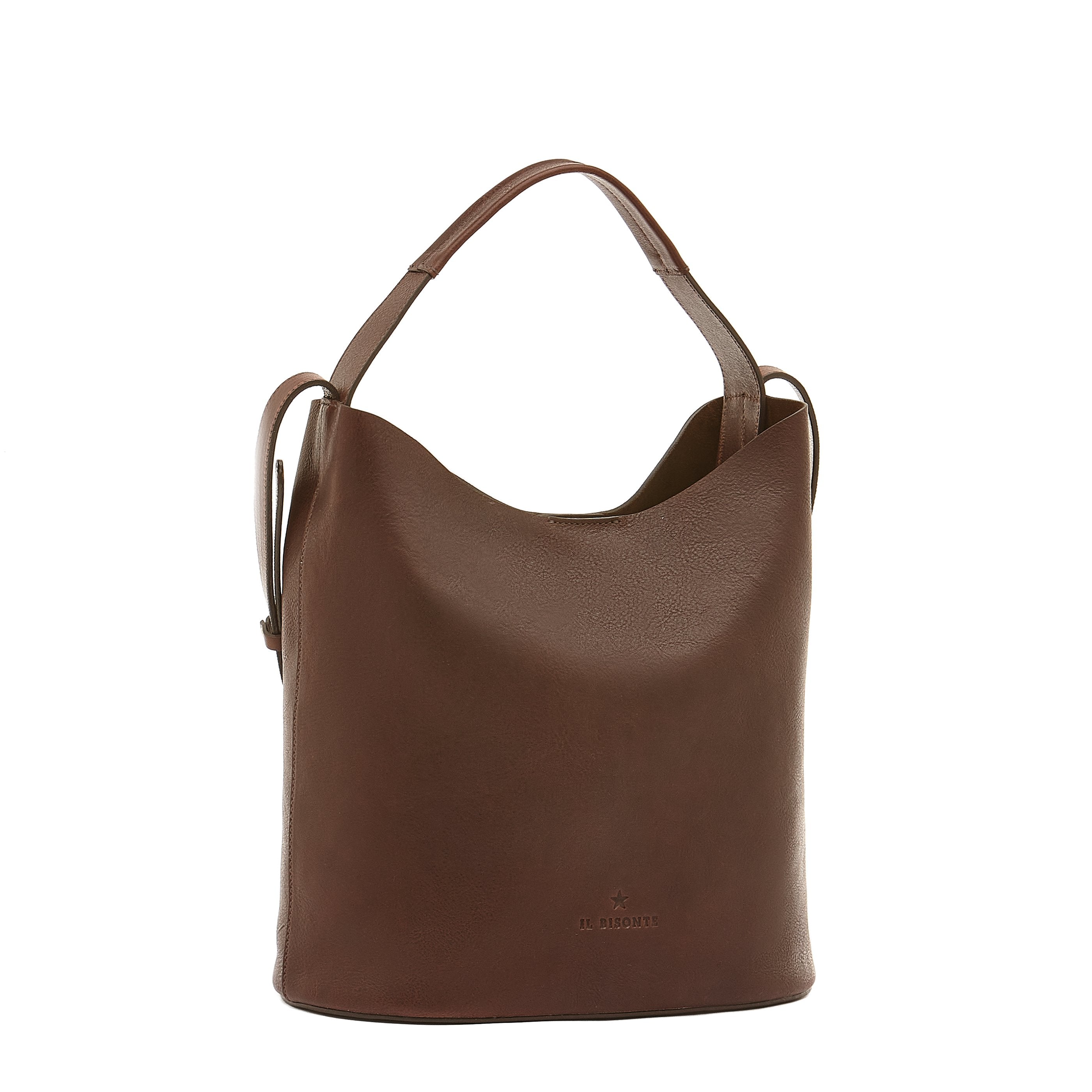 Il Bisonte Le Laudi Beuteltasche caffè Vintage-Leder