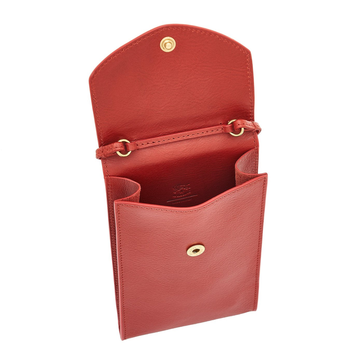 Il Bisonte Bigallo Handytasche Vollleder Rot Damen Umhänge
