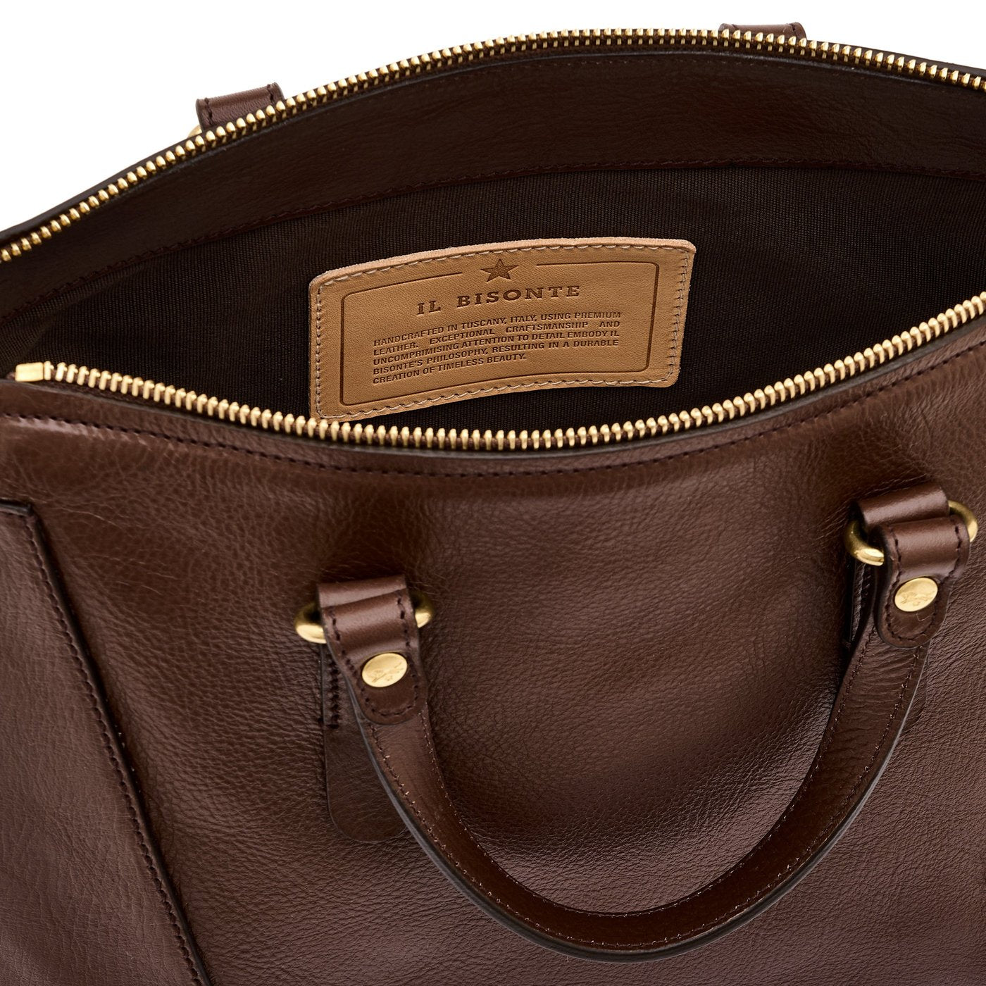 Il Bisonte Storia Boston tabak Vollleder Weekender