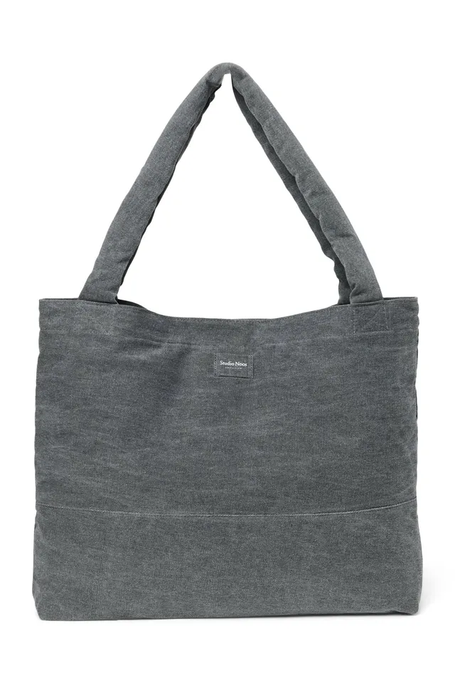Studio Noos Denim Mom Bag Shopper Grau Jeansstoff
