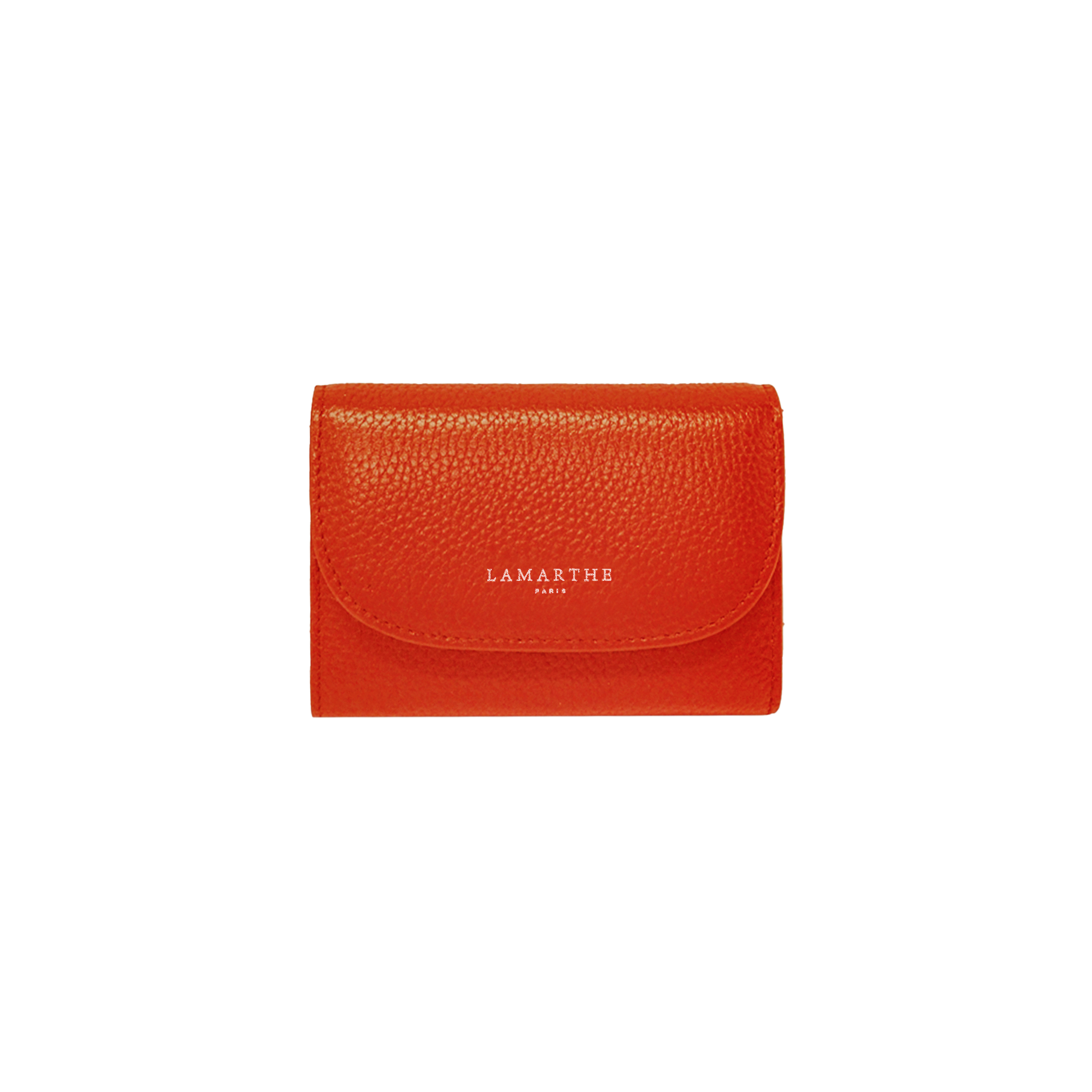 Lamarthe Ambre Kartenetui Orange Spaltleder