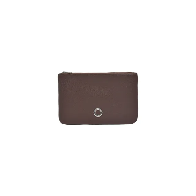 Lamarthe Prestige Clutch Leder Braun 23 cm Reiverschluss