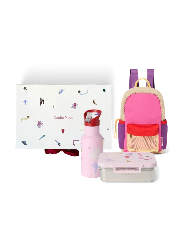 Studio Noos Back to School Geschenkset Pink 350 ml Edelstahl