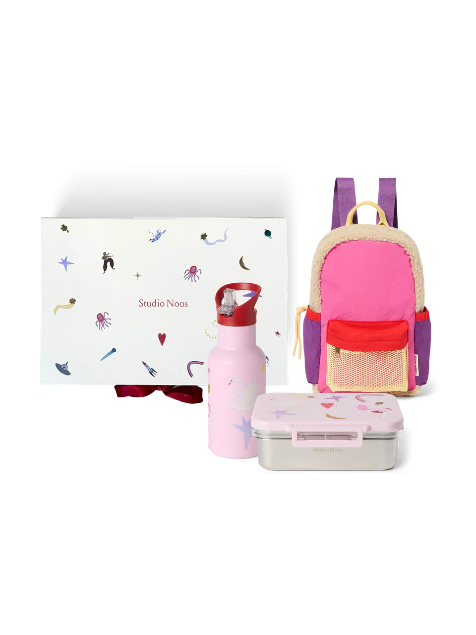 Studio Noos Back to School Geschenkset Pink 350 ml Edelstahl