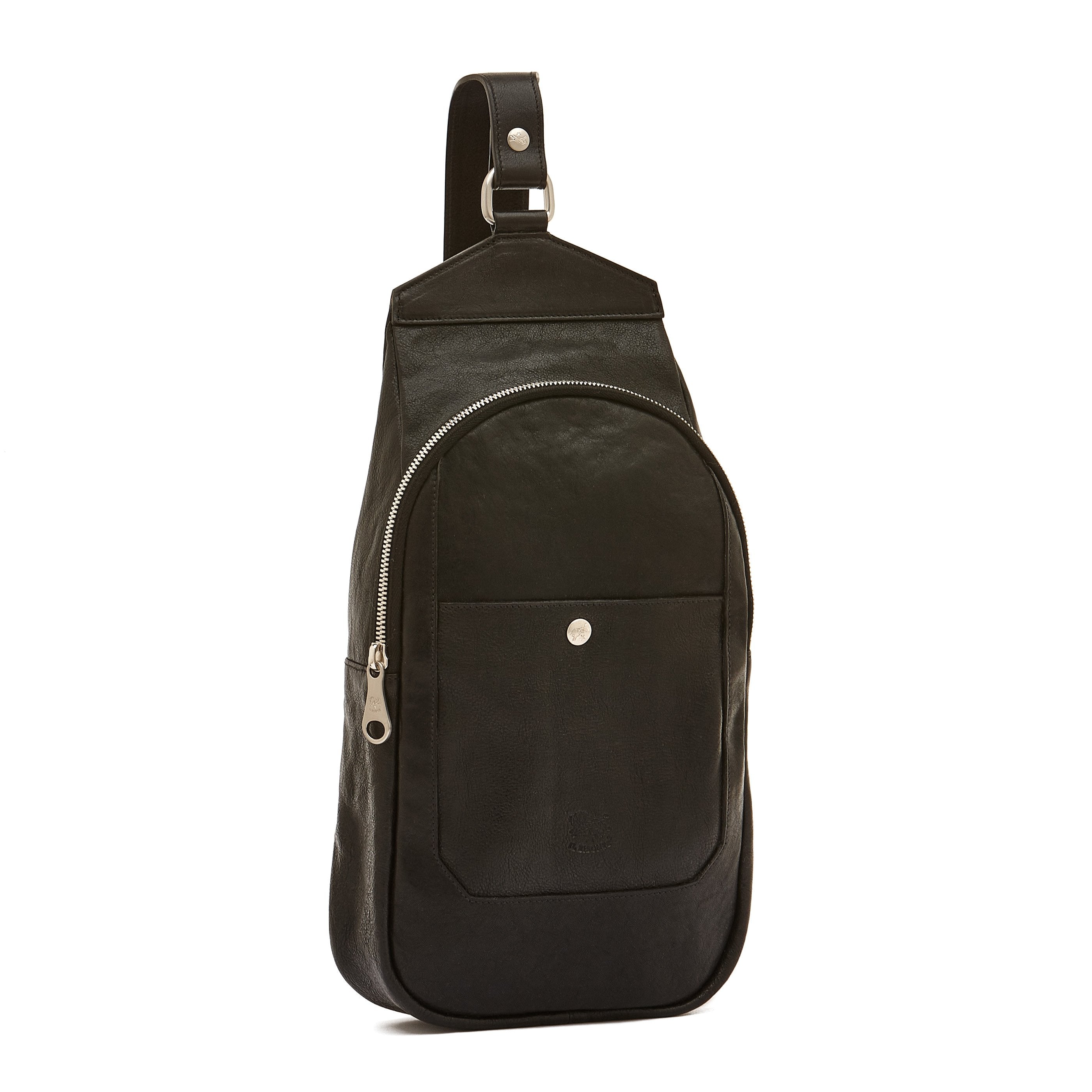 Il Bisonte Cosimo Rucksack Schwarz Einschulter Vollleder