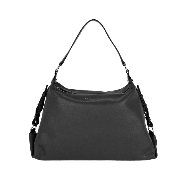 Lamarthe Naturel Schultertasche Schwarz Rindsleder