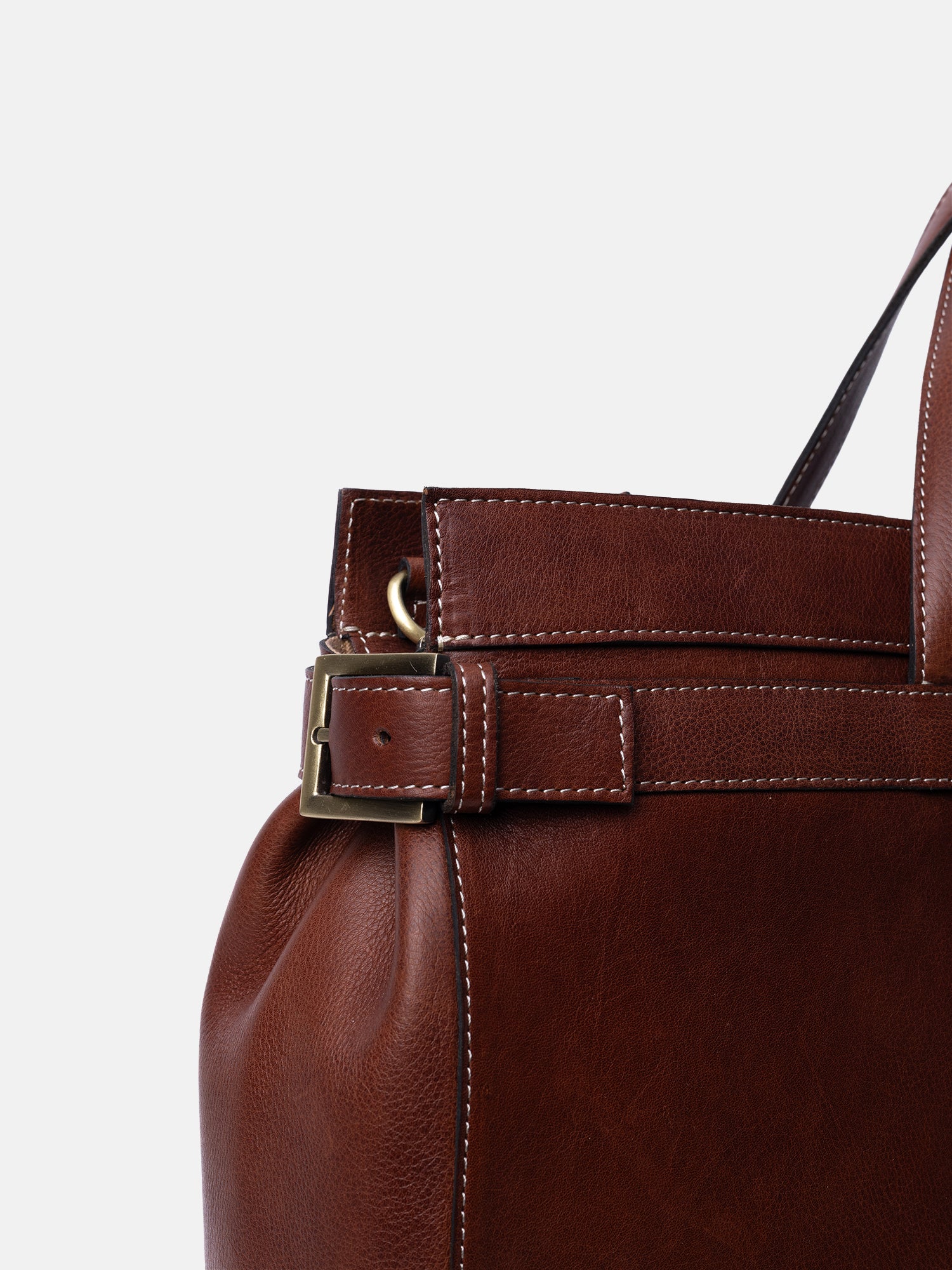 RE:DESIGNED Siri Big Handtasche Cognac Vollleder
