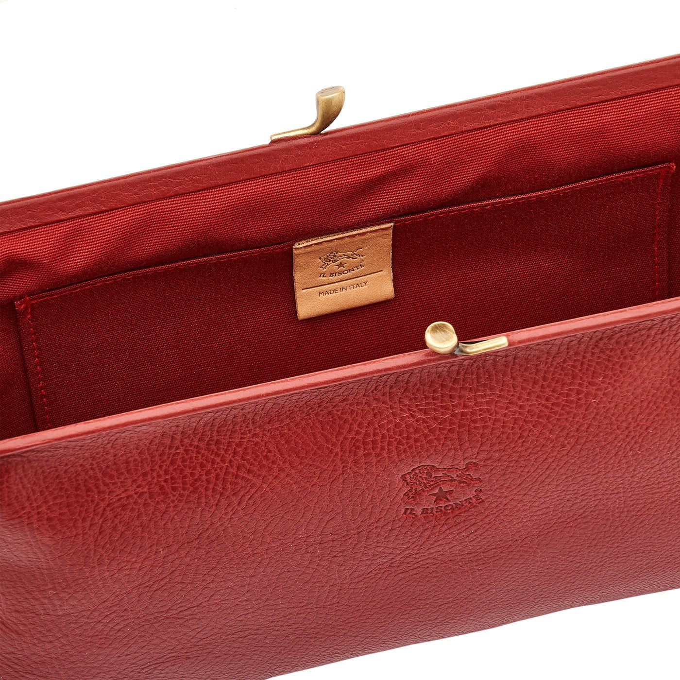Il Bisonte Manuela Pochette rot Vollleder Clutch
