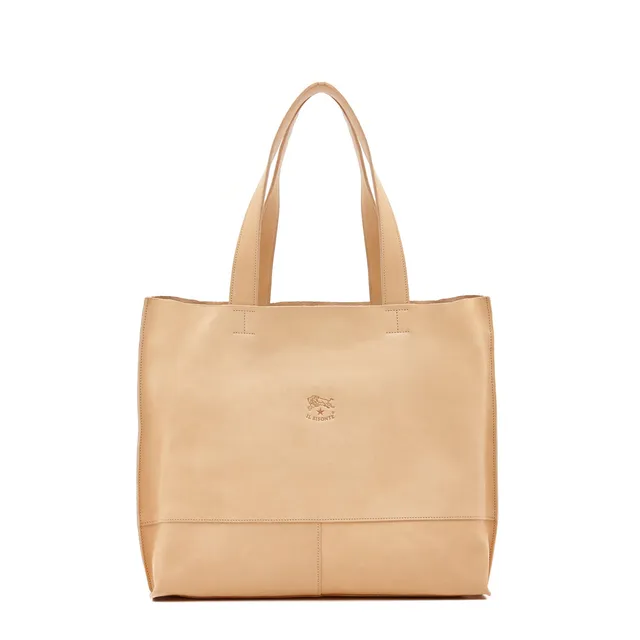 Il Bisonte Talamone Shopper Vollleder Natur Damen mit Beutel