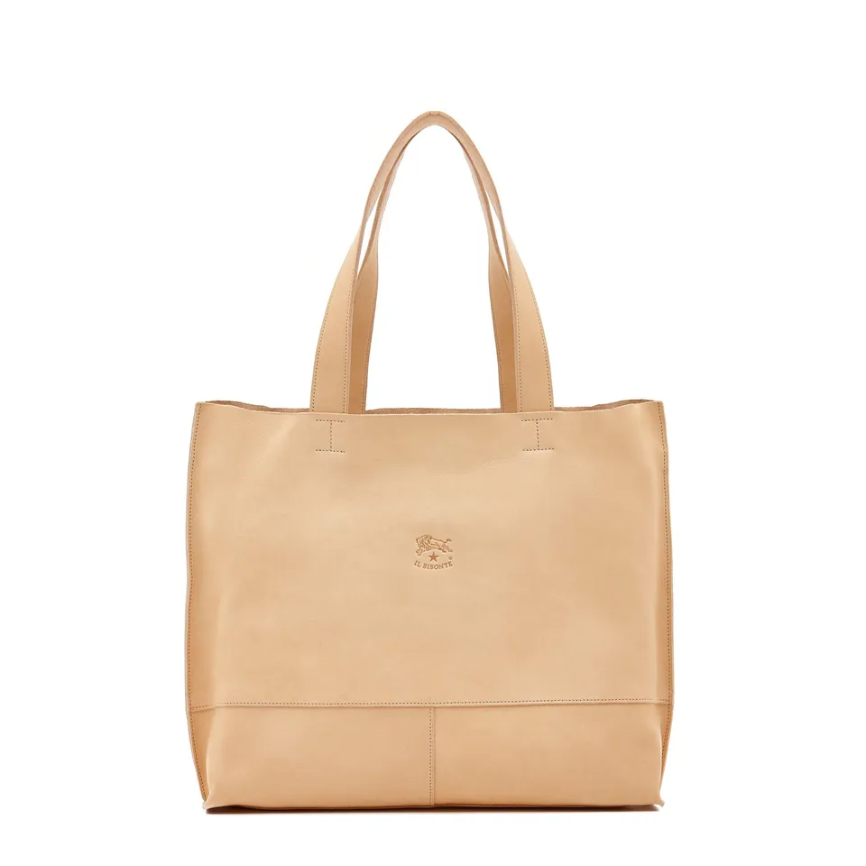 Il Bisonte Talamone Shopper Vollleder Natur Damen mit Beutel