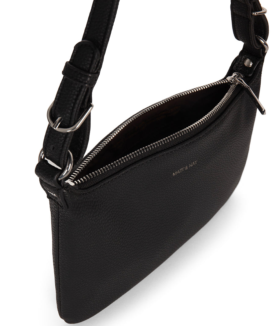 Matt & Nat Jina Schultertasche Schwarz mit 2 Riemen