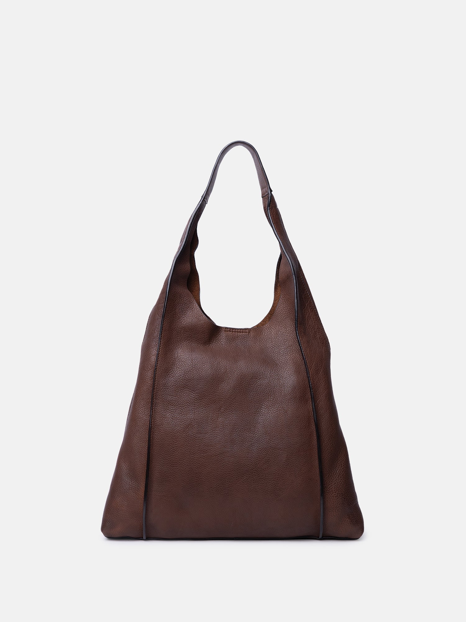 RE:DESIGNED Siv Big Schultertasche Brown Vollleder