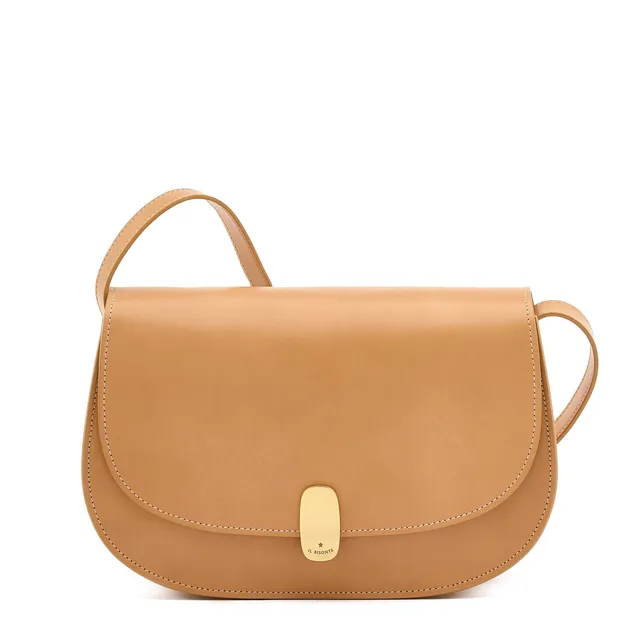 Il Bisonte Atelier Schultertasche Natur Vollleder